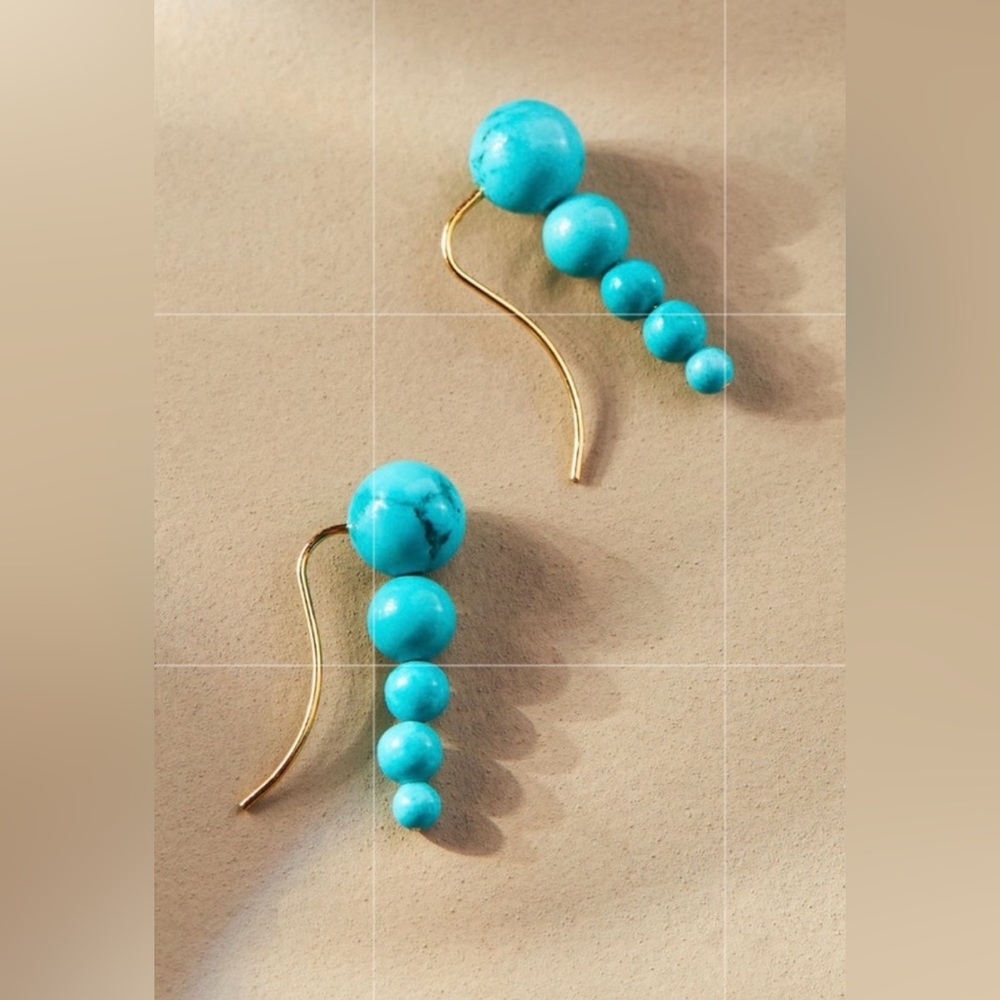 Anthropologie Beaded Crawler Earring